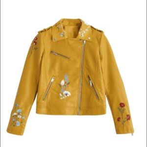 Yellow moto jacket